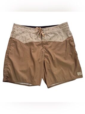 Howler Brothers Size 36 Brown Floral Swim Trunks Vacation Beach Outdoors